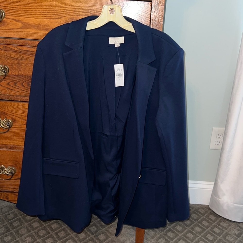 Loft Blazer - Navy with Gold Button. New with Tags